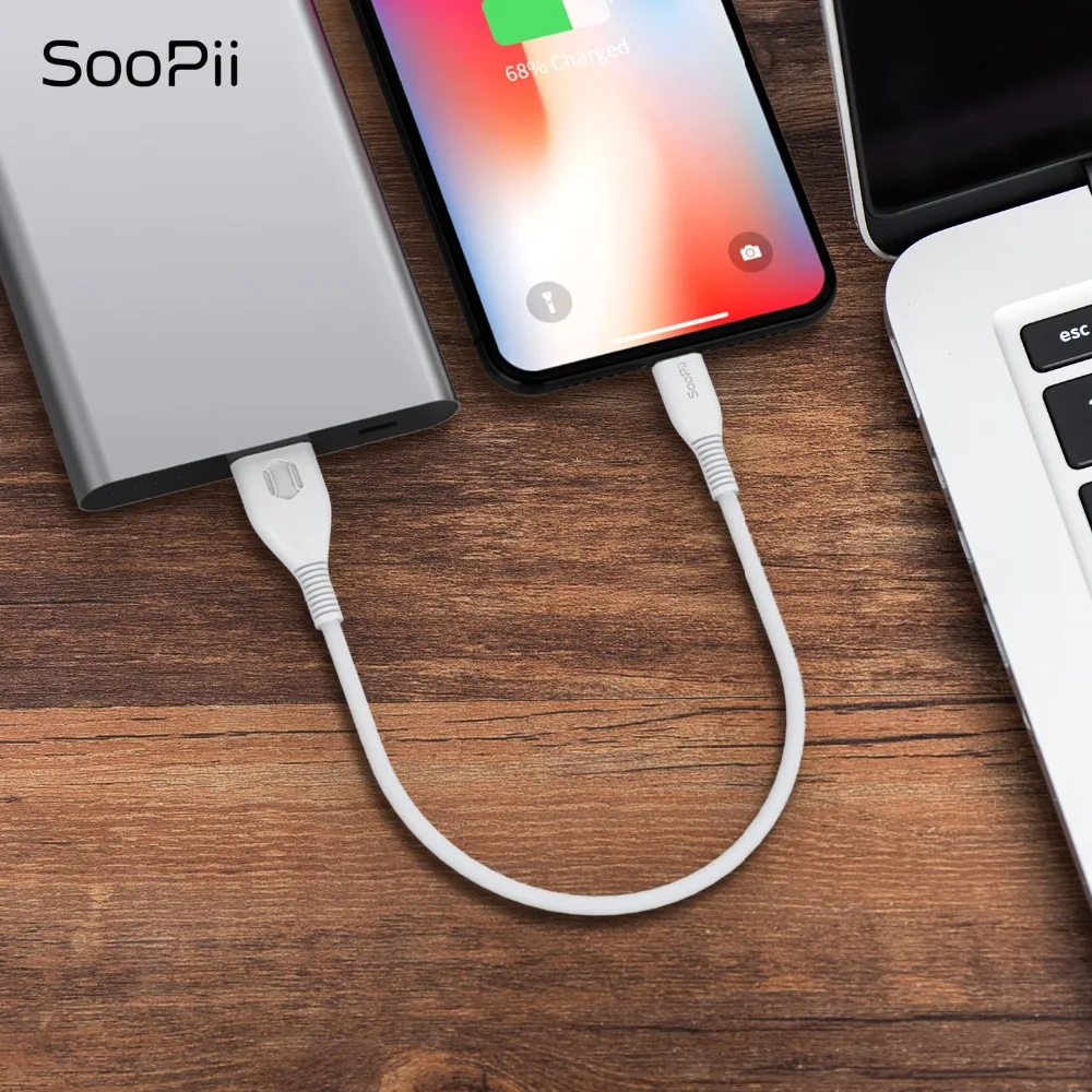 Soopii para Relâmpago Lphone Cabo Curto Polegada Micro Usb tipo c Cabos Curtos para Multi-portos Estação de Carregamento Peças - Image 6