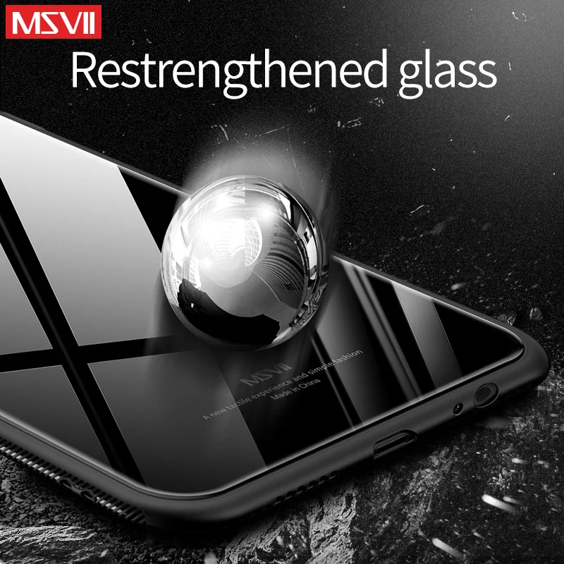 MSVII Cover For iPhone 6 6s 7 8 Plus Case X Coque For Apple iPhone X Case Silicone Mirror Glass Cover For iPhone XR XS MAX Cases