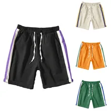 Мужские летние модные полосатые Pathwork повседневные короткие спортивные штаны хлопковые брюки