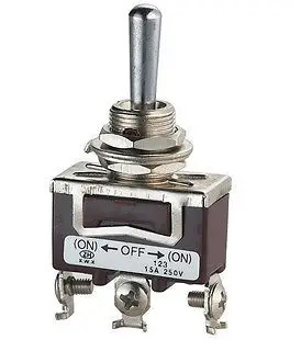 

10pcs 3-Pin Toggle ON-OFF-ON Switch Momentary 15A 250VAC