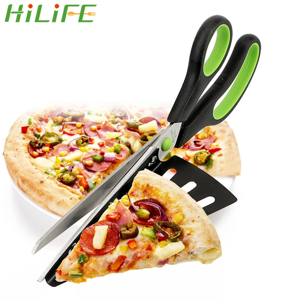 

HILIFE Pizza Scissors Knife Stainless Steel Pizza Cutter Slicer Baking Tools Multi-functional Pizza Cutting Tools