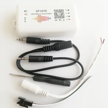 

SP107E LED Controller Bluetooth Pixel IC SPI Music by Phone APP For WS2812 SK6812 SK9822 RGBW APA102 LPD8806 Strip DC5-24V