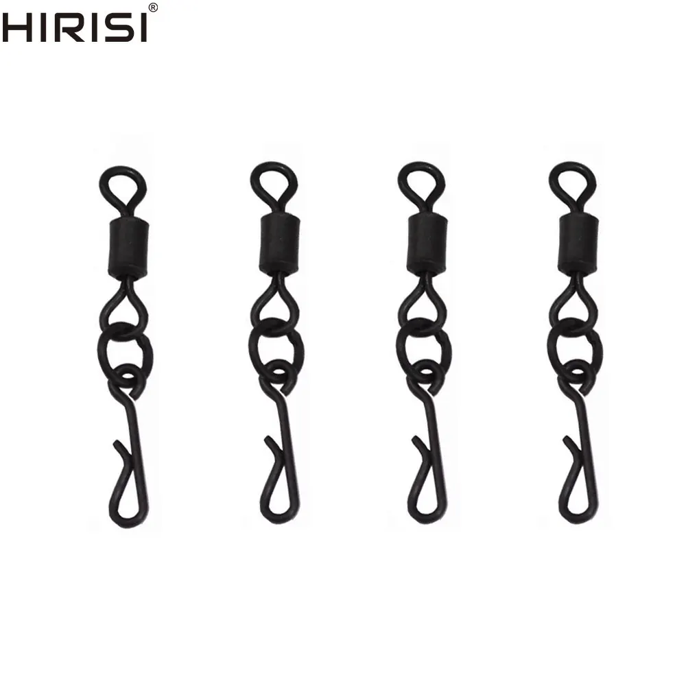 

Carp Fishing Rolling Swivel Long Body Q Shaped Fishing Swivel with Single Ring