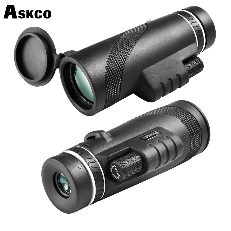 Askco HD монокуляр 40x60 мощный телескоп высокое качество зум большой ручной бинокль Bak4 призма HD Профессиональный для охоты