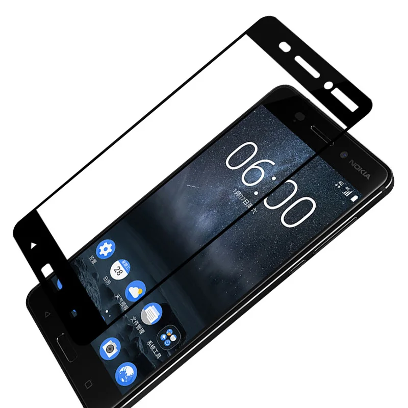 Полное покрытие закаленное стекло для Nokia 6 5 3 8 7 2 Nokia6 X5 1 X6 Взрывозащищенная защита