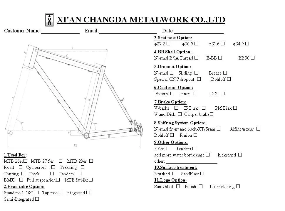 Perfect new design!! titanium road bike frame with taper head tube 0