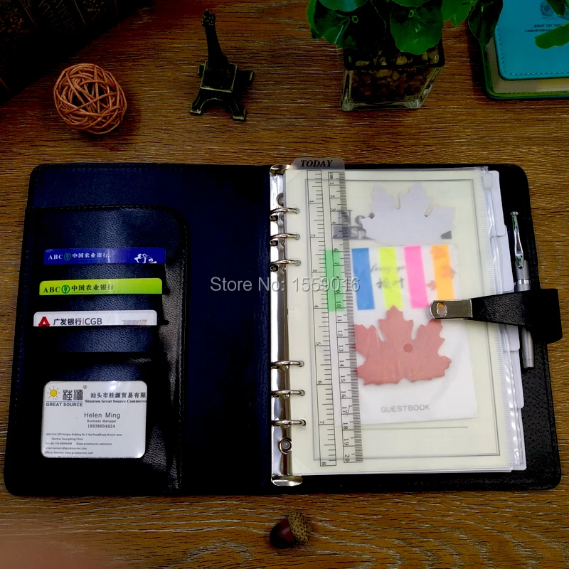 Планировщик A5 переплет блокнот с календарем канцелярские ручки сумка линейка цветные стикеры подарочный набор