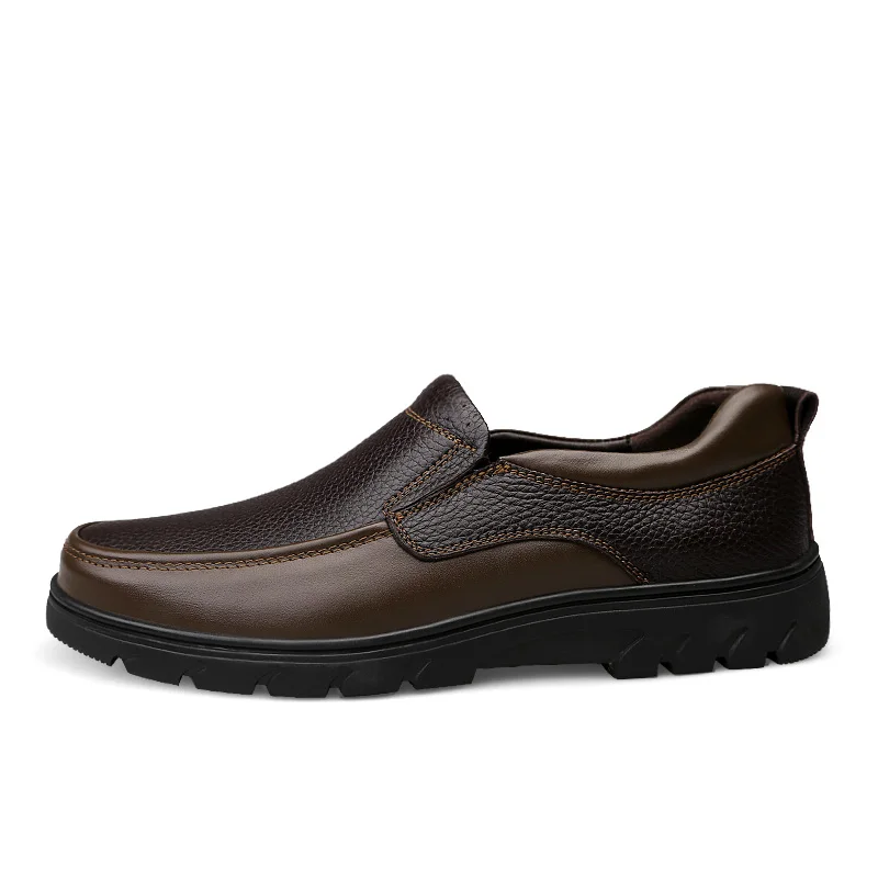Большие размеры, мужская обувь из натуральной кожи высокого качества, мягкие мокасины, лоферы, уличная мужская обувь на плоской подошве