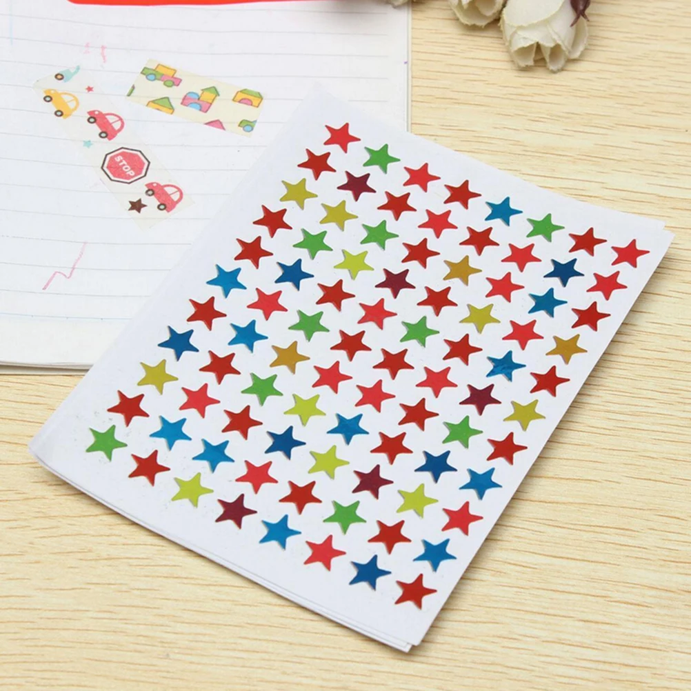 Cute DIY School Supplies Wholesale Star Shape Stickers Labels For School Children Teacher Reward Craft