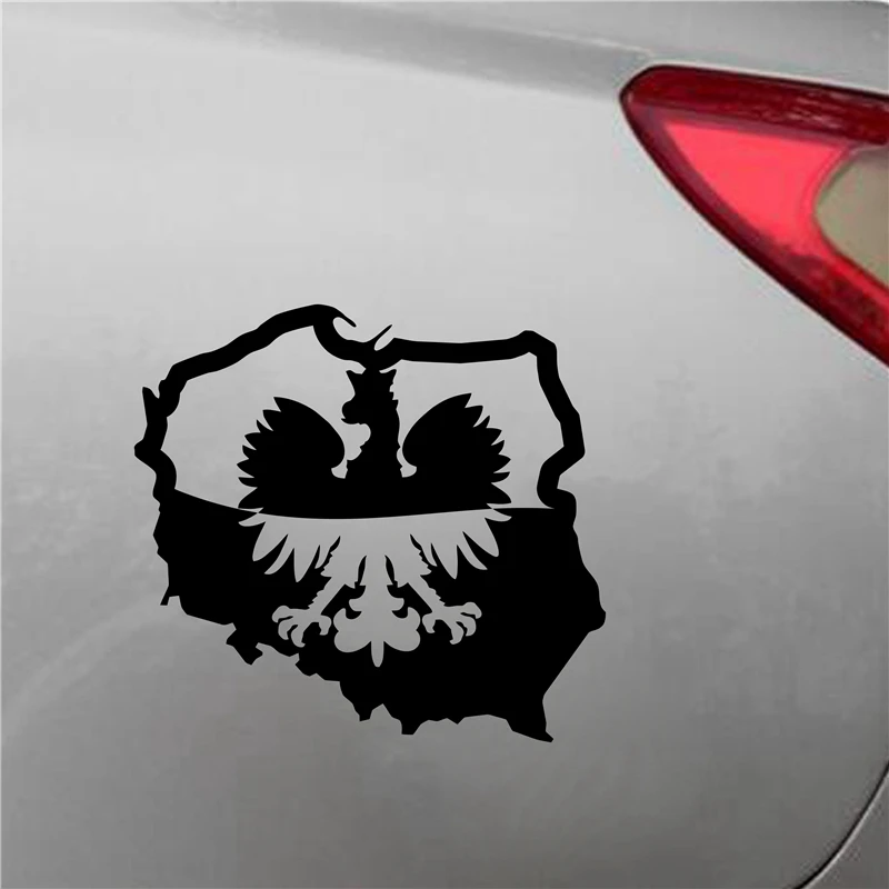 Polish Eagle map flag sticker
