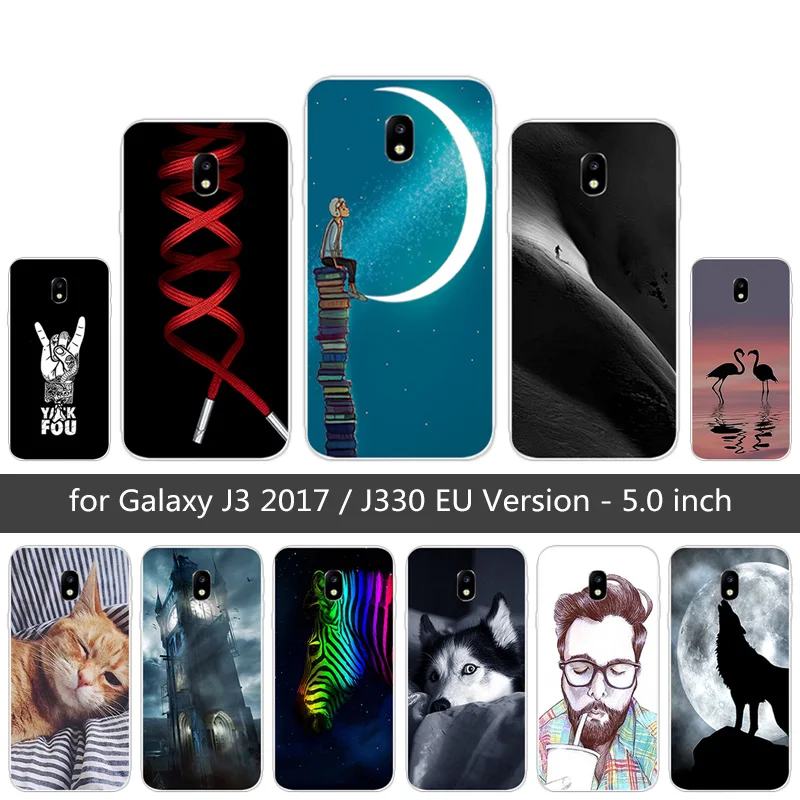 5 2 &quotдля Samsung Galaxy J3 2017 чехол для телефона конец Wolf силиконовый j330F Pro |