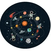 Модный скандинавский круглый ковер компьютерный поворотный Подушка для стула гостиной ковер детский коврик для комнаты коврик для ног