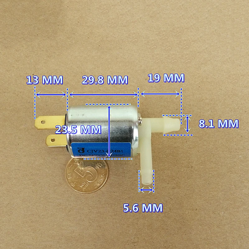 DC 12 В 24 В мини цилиндр воздушный поток воды электрический клапан полива нормально закрытый контроль N/C Тип микро электромагнитный клапан