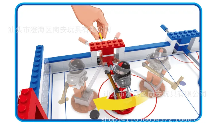 Модель строительных комплектов совместима с логотипом город лед доска для хоккея игры Футбол 3D блоки Развивающие игрушки хобби для детей