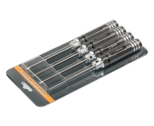 Kit De 4 Clés Allen (cliquet) En Nitrure De Titane - Tailles 1.5, 2.0, 2.5 Et 3.0mm Pour Modèles RC