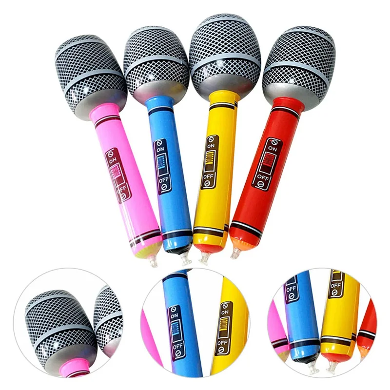 

Color Random Disco Toy Children Gift Party Supplies Stage Prop Microphone Inflatable Microphone