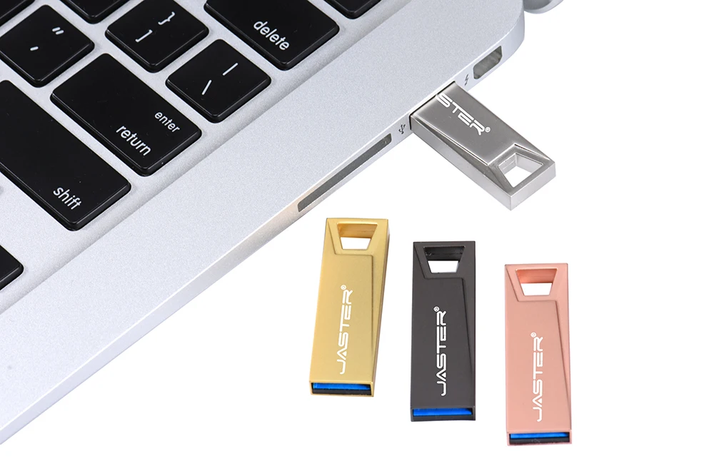 Металлический USB флеш-накопитель JASTER USB 3,0, 64 ГБ, 32 ГБ, 16 ГБ, 8 ГБ, 4 Гб, USB флешка, металлическая ручка-накопитель, реальная емкость, водонепроницаемый индивидуальный логотип