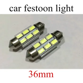 

big promotion 2 pieces 10W Led 36mm F-estoon 5630 5730 SMD 6 LED Car Auto Interior Dome Door Light Lamp Bulb 12V Work