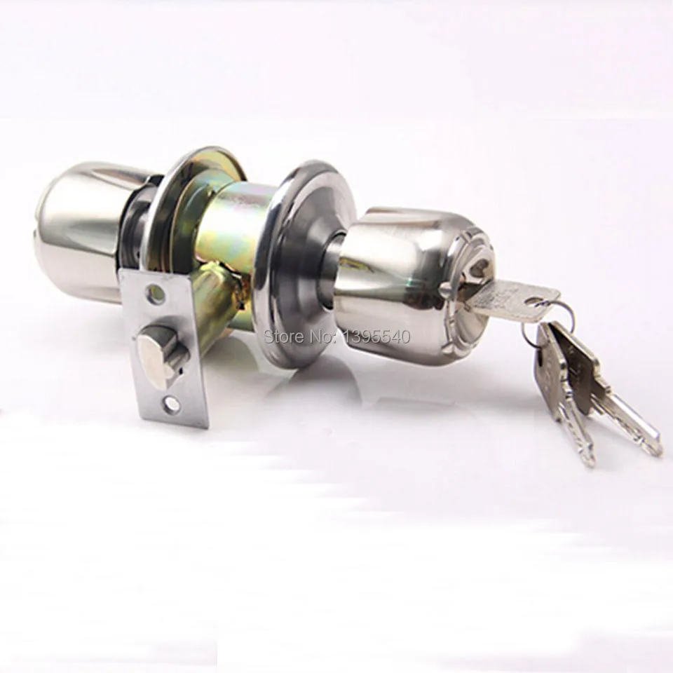 New Mechanical Indoor Door Lock Cylindrical Ball with Key Pure Copper