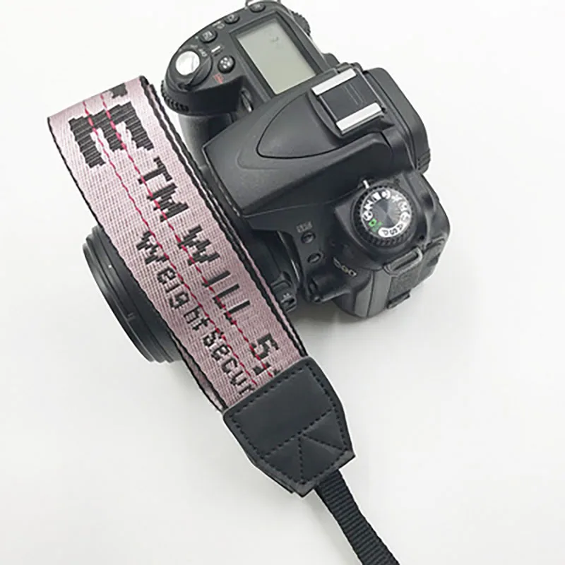 Ремешок для SLR камеры с белым неопреновым ремешком на шею для Canon Nikon Pentax sony фужи Олимпус красочный Off-White ремешок для камеры - Цвет: Коричневый