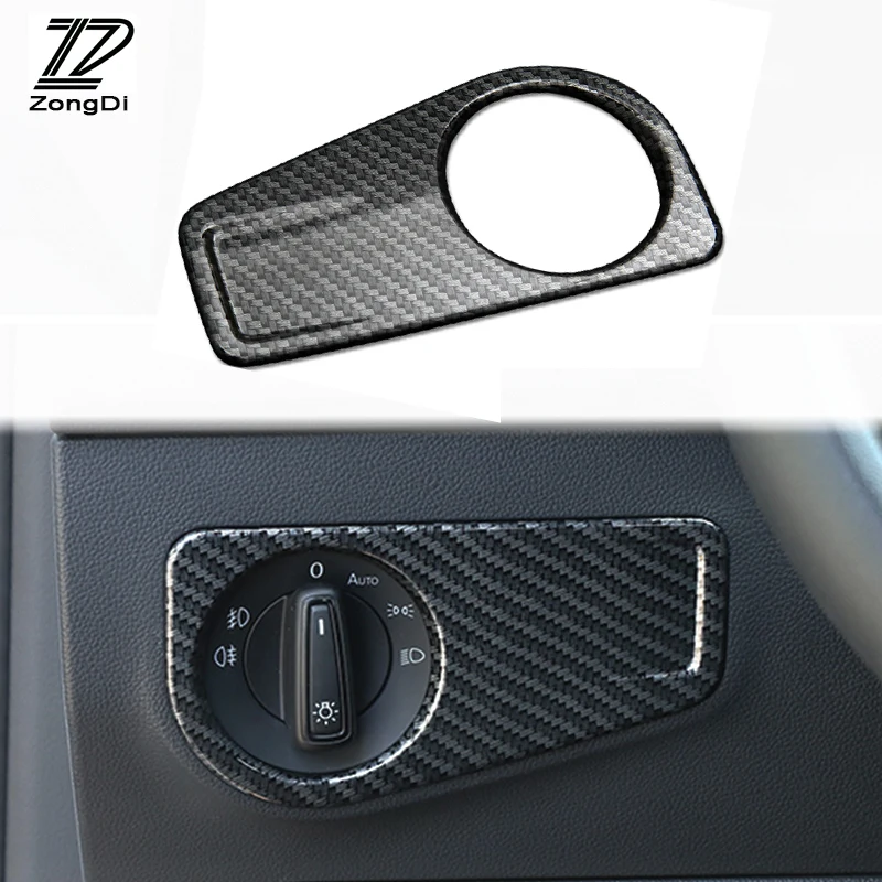 

ZD Car Covers For Volkswagen Tiguan MK2 2016 Accessories For VW Tiguan 2017 2018 Car Headlight Adjust Button Trim Cover 1pcs