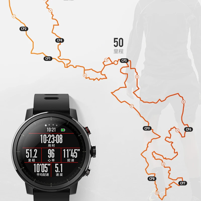 Английская версия Huami Amazfit Stratos спортивные умные часы 2 gps 5ATM вода 1 34 'ƈ.5D экран