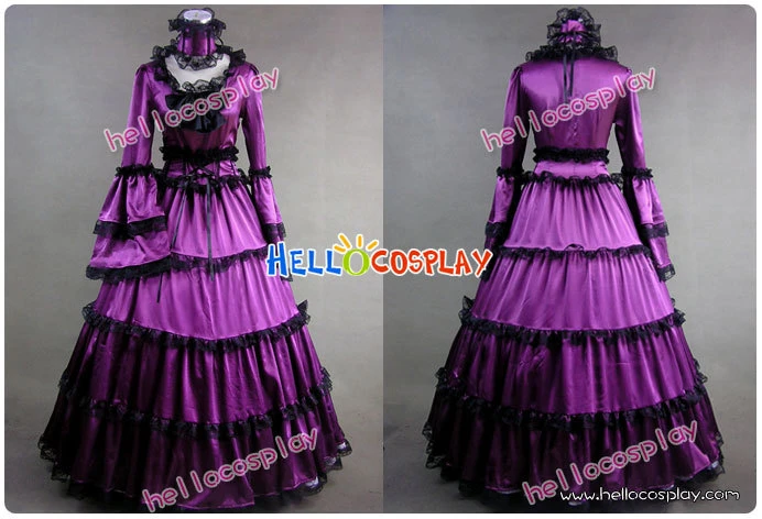belle purple dress