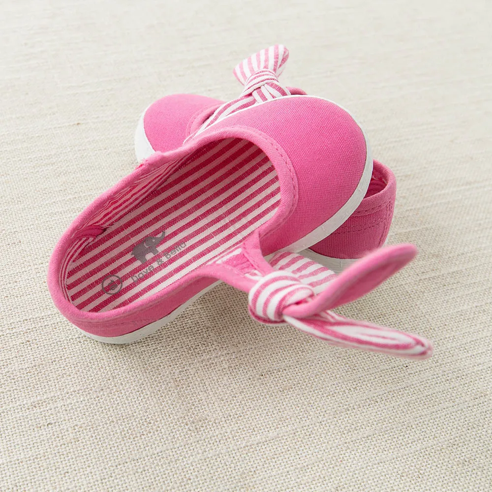 DB4719  Dave & Bella baby spring  new striped canvas shoes blue pink rose casual shoes  4 colors