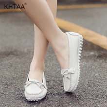 Женские оксфорды из натуральной кожи на плоской платформе; Повседневная Осенняя удобная резиновая обувь на шнуровке; женская мягкая прошитая обувь