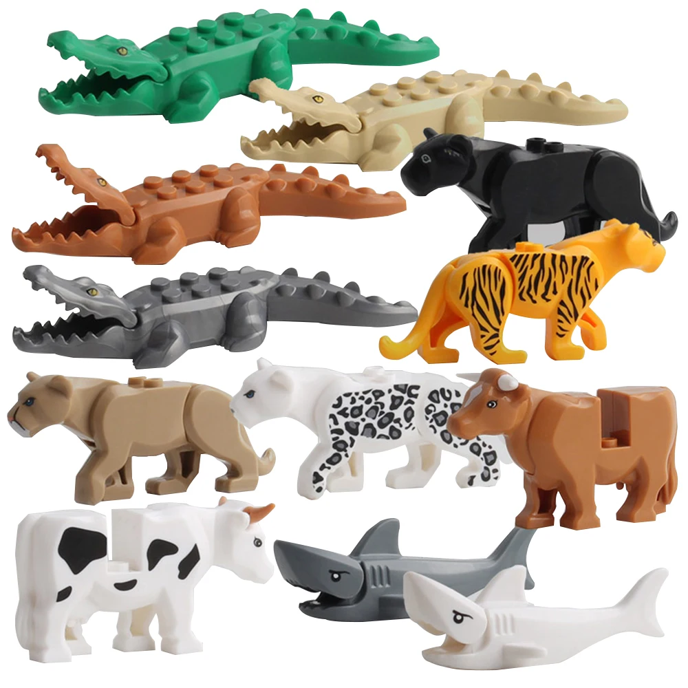 Compatible LegoINGly Animal Building Blocks Kids Children Toys Gift Tiger Shark Crocodile Dolphin Giraffe Figures Bricks Toys Compatible LegoINGly Animal Building Blocks Kids Children Toys Gift Tiger Shark Crocodile Dolphin Giraffe Figures Bricks Toys