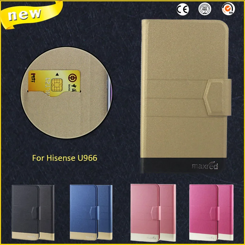 

2016 Super! Hisense U966 Case, 5 Colors High quality Full Flip Fashion Customize Leather Luxurious Phone Accessories