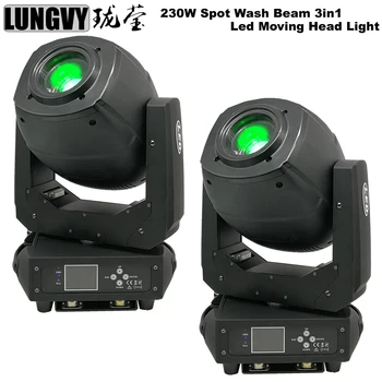 

Free Shipping 2pcs/lot 2018 NEW LED 230w Beam Spot Wash 3in1 Light With Moving Head Light DJ /Bar