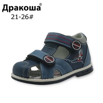 

Apakowa New summer kids shoes brand closed toe toddler boys sandals orthopedic sport pu leather baby boys sandals shoes