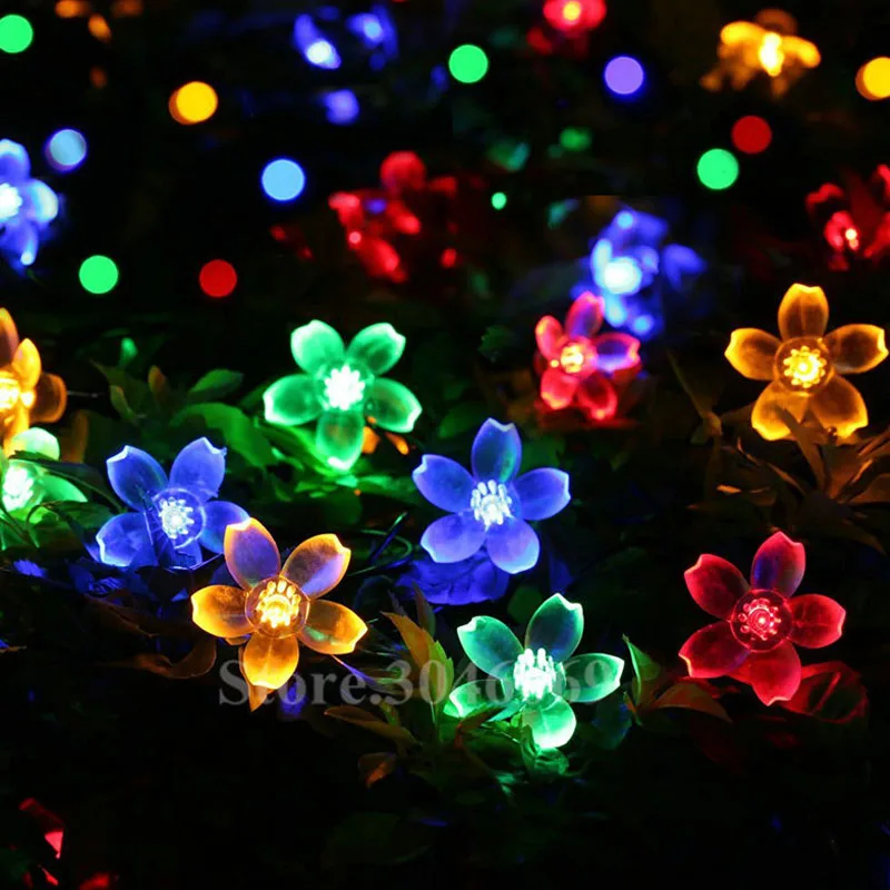 

Solar String Lights 7M 50 LED Waterproof Cherry Blossom Solar Flower String Lights for Indoor/Outdoor Patio,Garden Xmas