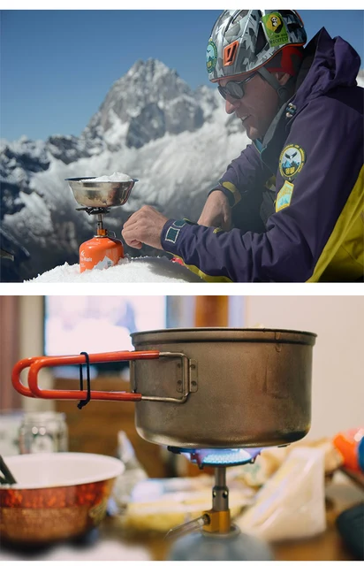 Fornellino A Gas Fire-Maple FMS-116T | Titanio, 48g | 2300W Per Campeggio | Pieghevole E Ultraleggero - Foto 9