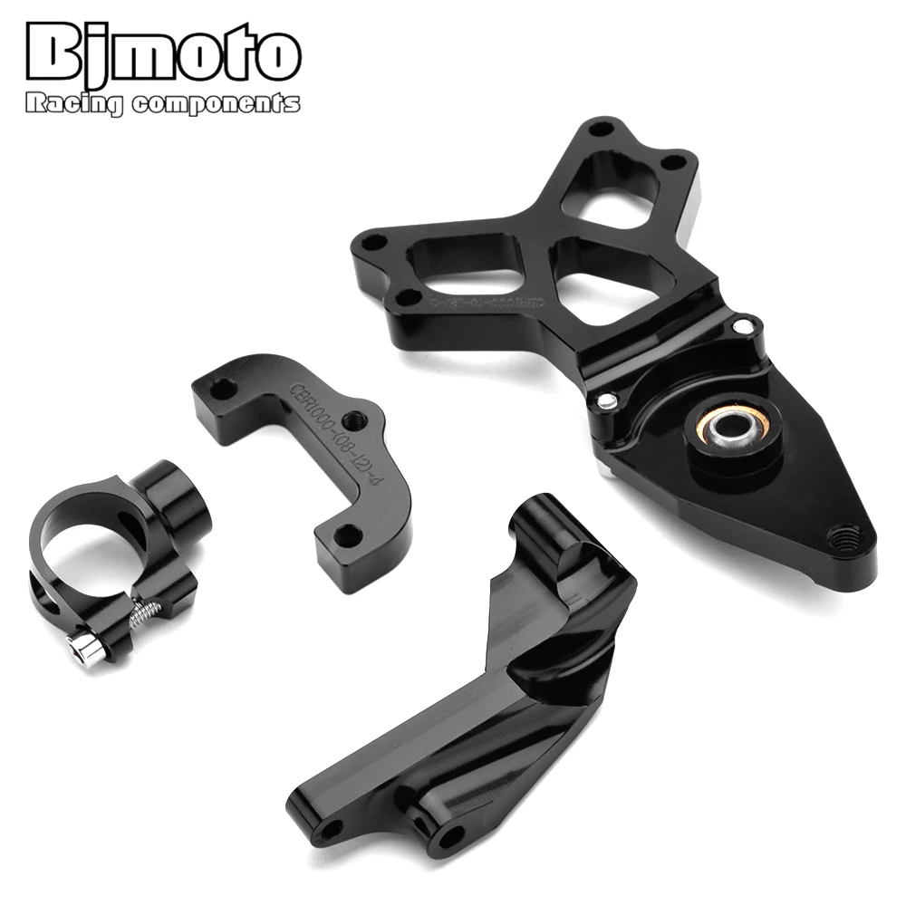 

BJMOTO Motorcycle Aluminum Steering Stabilize Damper Damping Bracket Mount Kit For Honda CBR1000 2008-2014 Moto CBR 1000