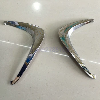 

For Toyota Prius XW50 2016 2017 ABS Chrome Front Fog Light Headlight Eyelid Trim Strip Cover 2pcs Car Styling Decoration