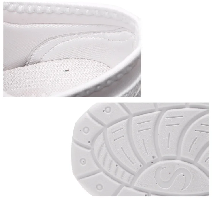 Белые сетчатые Обувь для танцев женские кроссовки угловатые танцевальные туфли Демисезонный сальтации женская обувь с мягкой подошвой