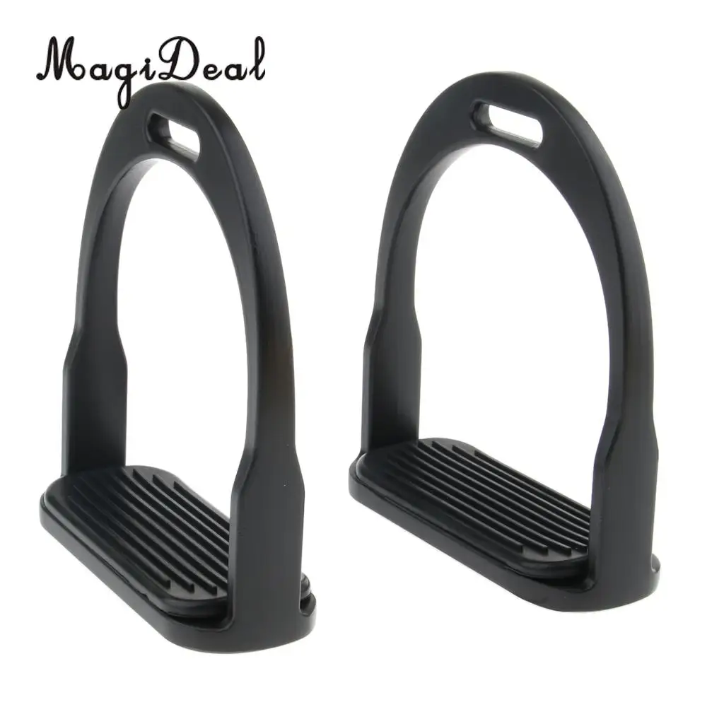1 Pair of Horse Saddle English Stirrups Riding Flex Double Jointed Aluminum