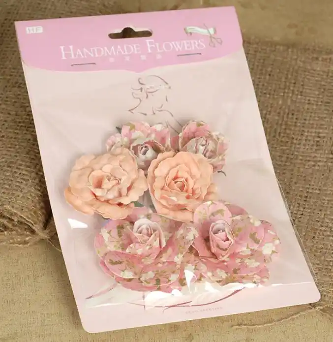 handmade flowers pack diy 3d paper flower for cardmaking paper flower embellishment