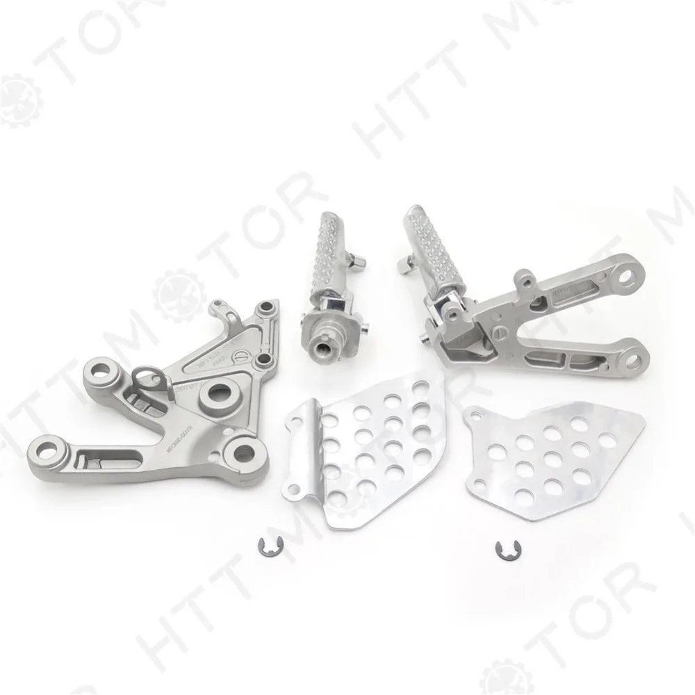 

Aftermarket Free Shipping Motorcycle Parts Silver Front Rider Foot Pegs Bracket fit For Honda CBR600RR 2003 2004 2005 2006POLISH