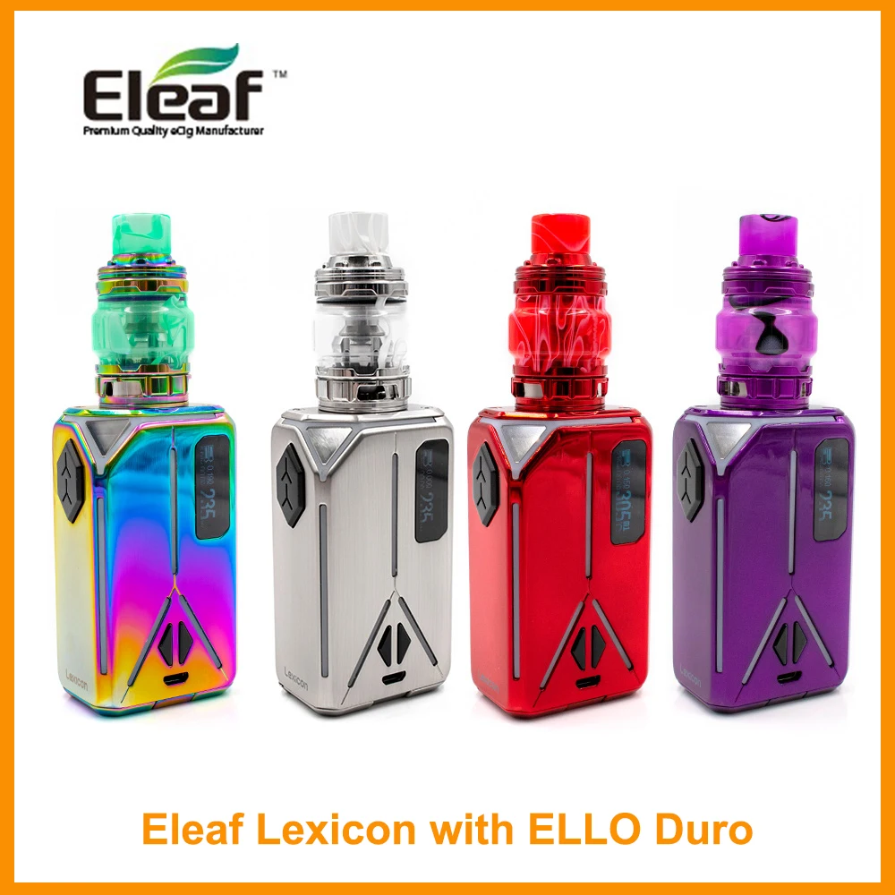 

France Warehouse Original Eleaf Lexicon Kit With ELLO Duro Atomizer 6.5ml Capacity Output 235W Wattage HW-M/HW-N Coil E-Cig