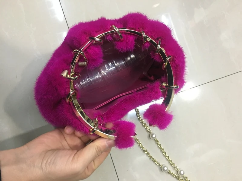 100% natural mink fur handbag (5)
