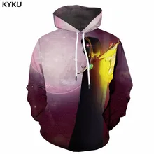 KYKU Brand Skull Sweatshirts men Galaxy Space 3d Printed Flame Sweatshirt Printed Moon Hoodie Print Magic Hooded Casual