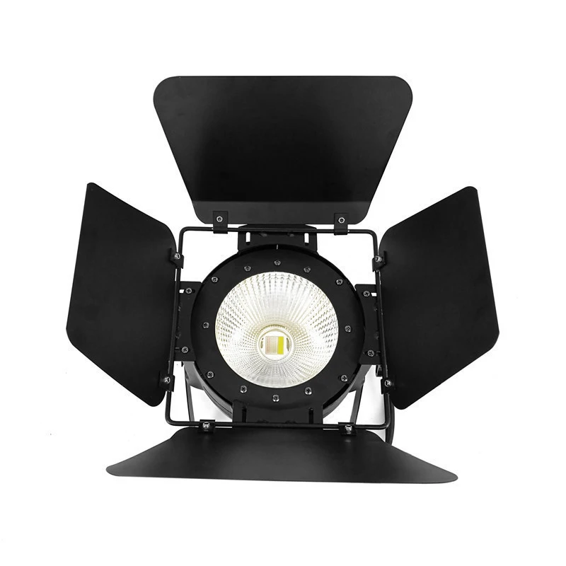 Светодиодный светильник Par COB 100 Вт с дверцами сарая, высокомощный Алюминиевый Холодный белый и теплый белый стробоскоп, сценический светильник ing