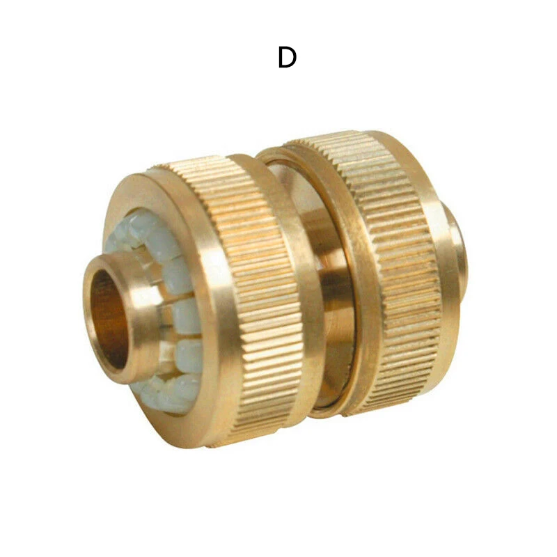 Новая Резьбовая латунная садовая Металлическая насадка на шланг соединитель для садового шланга адаптер быстрые разъемы для водопроводной полива оросительной системы - Цвет: D