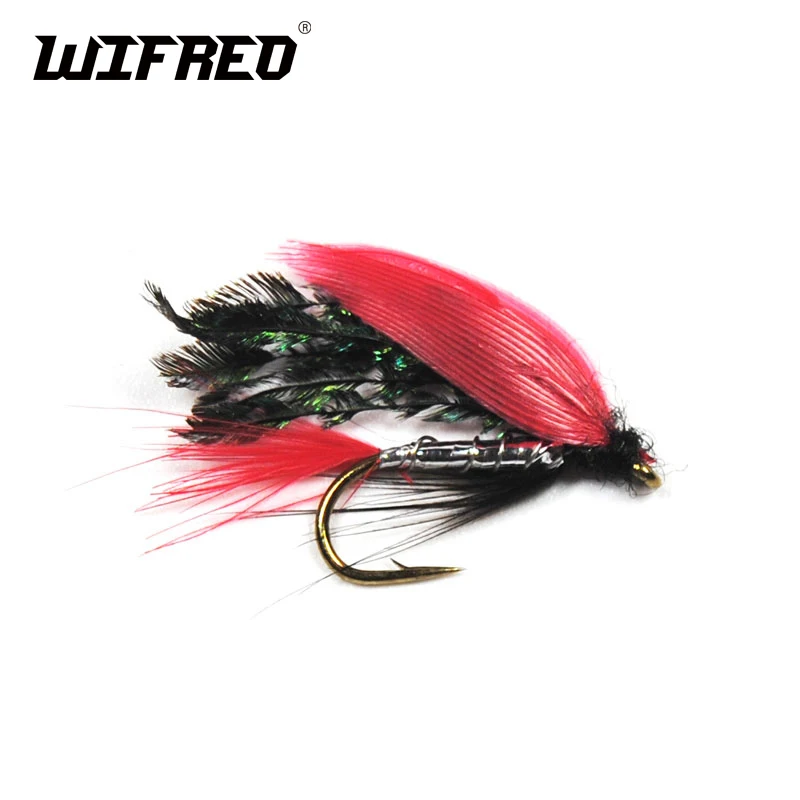 Wifreo 10 шт. # красный павлин крыло магазин Crazy Fly форель рыболовные приманки