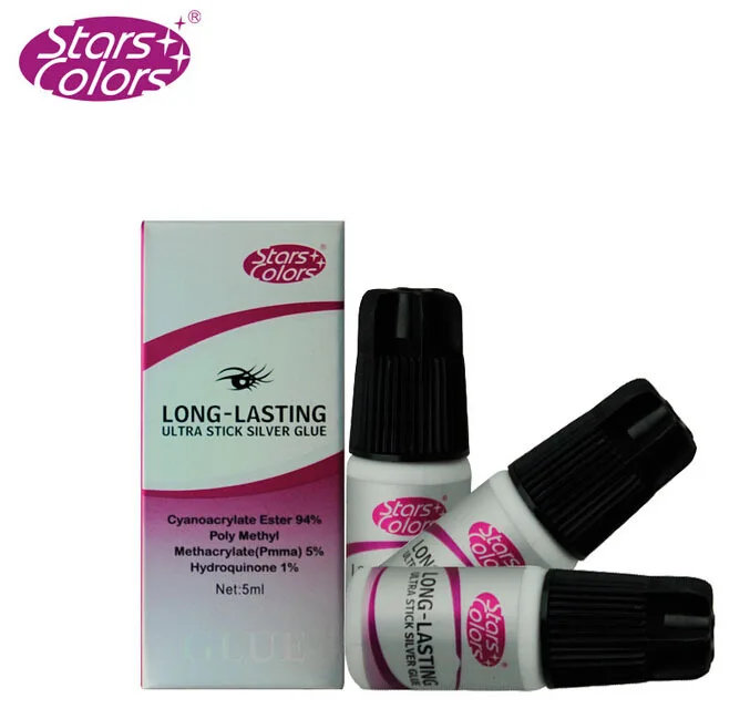 Waterproof Black Eyelash Glue Adhesive low odor no stimulation 5ml