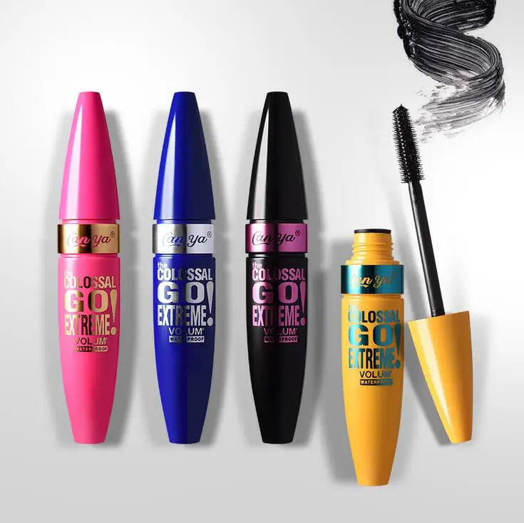 

CANYA Lash Mascara Silicone Rubber Head Pink Yellow Blue Black Shell Body Curling Mascara Long And Thick Waterproof Mascara