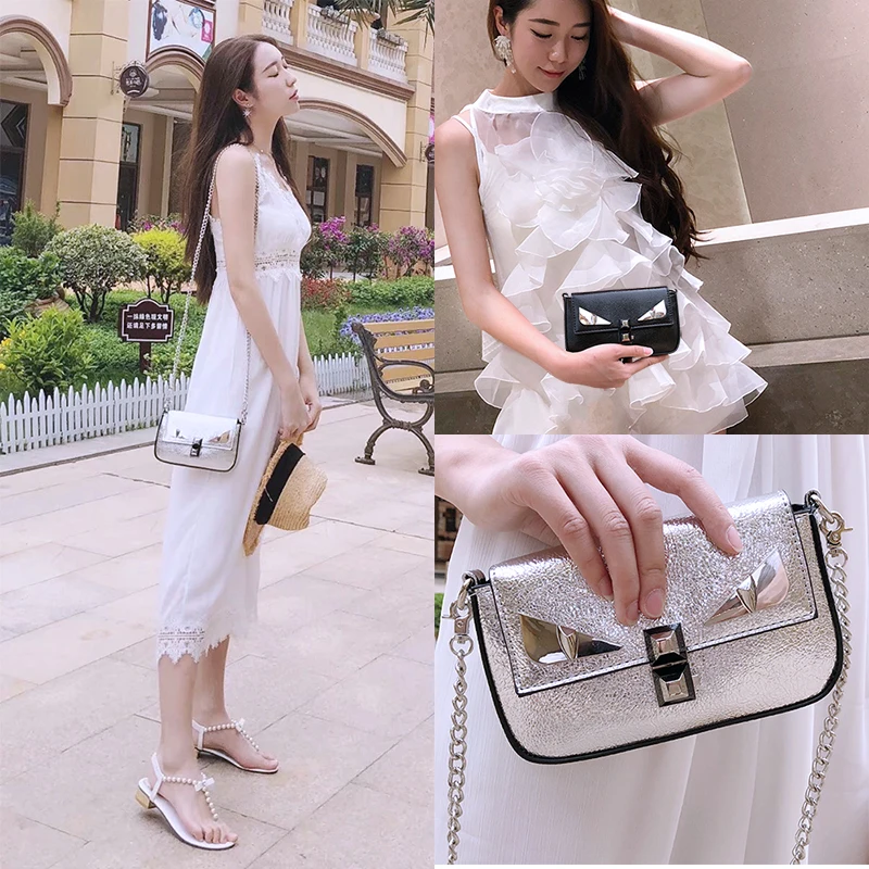 

New female chain bag small monster shoulder Messenger bag mini fashion